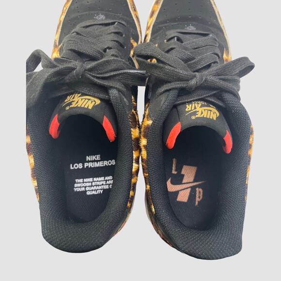 Nike Air Force 1 Low Los Primeros Saner Leopard Print Black Men’s 9 AH7738-001 - Picture 9 of 12